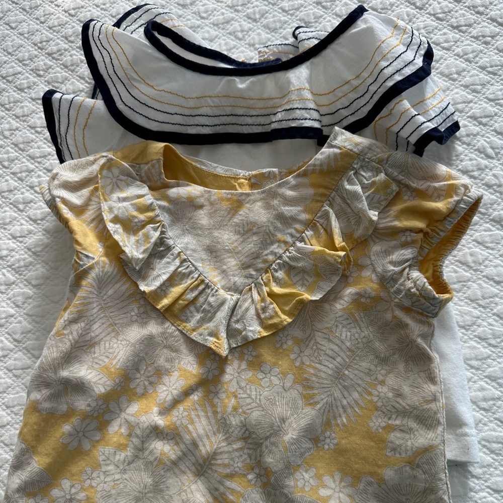 Janie and Jack girls short sleeve tops 12-18 month